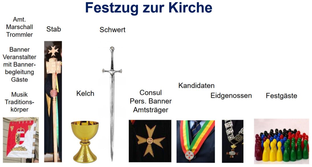 Festzug zur Kirche