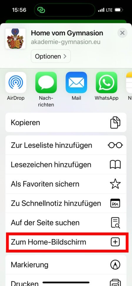 Selektion für das Icon