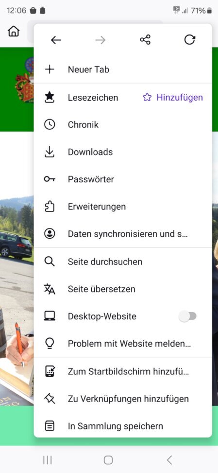 Auswahl Sprache